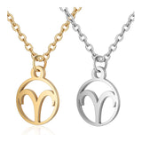 Stainless Steel Pendant Necklace Lobster Zodiac Sign Gold Silver 16.3" 2mm Z578