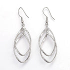 Stainless Steel Dangle Earrings Carved Gold Silver 65mm Pendant 46x19x4mm P155