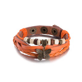 Leather Bracelet 8.5 Inches 14MM Push Button L440