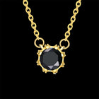 Yellow Gold Plated Necklace Pendant Flower Zirconia 20 Inches 1MM Lobster B179