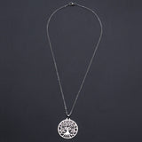 Stainless Steel Pendant Necklace Lobster Clasp Tree Silver Gold 17.71" 1.5mm P87