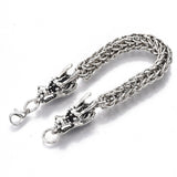 Alloy Wheat Bracelet Lobster Dragon Antique Bronze Silver 8.4" 21.5cm Z254