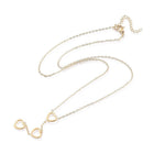 Stainless Steel Set Earring Pendant Necklace Heart Gold 20" P842