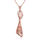 Rose Gold Plated Necklace Pendant Drop 19 Inches 1MM Lobster Clasp B298