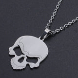 Stainless Steel Pendant Necklace Lobster Skull Silver 17.7" 1.5mm P79