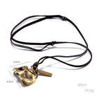 Genuine Leather Necklace Pendant Masquerade Mask Adjustable Slide Clasp B484