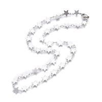 Stainless Steel Link Chain Necklaces Lobster Star Gold 16.61 inches 42.2cm Z557