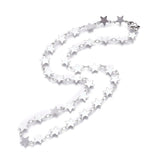 Stainless Steel Link Chain Necklaces Lobster Star Gold 16.61 inches 42.2cm Z557