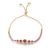 Adjustable Bracelet Slider Bracelet Gold Fuchsia Green Adjustable 8mm Z230