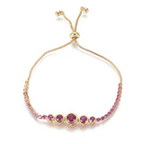 Adjustable Bracelet Slider Bracelet Gold Fuchsia Green Adjustable 8mm Z230