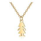 304 Stainless Steel Pendant Necklace Girl Stainless Steel Color 16" 1mm A400