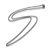 Stainless Steel Curb Chain Neckalces Lobster Black Purple Rose Gold  21.6" P373