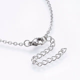 Stainless Steel Set Pendant Necklace Earrings Bracelets Enamel Heart 17" P721