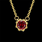 Yellow Gold Plated Necklace Pendant Flower Zirconia 20 Inches 1MM Lobster B179