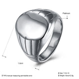 Stainless Steel Yellow Gold Platinum Black Gunmetal Plated Mens Plain Band Ring B554