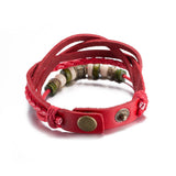 Leather Bracelet 8.5 Inches 14MM Push Button L440