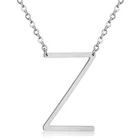 Stainless Steel Women's Unisex 18 Inch Necklace Pendant Letter Lobster Clasp S1