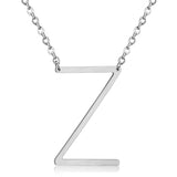 Stainless Steel Women's Unisex 18 Inch Necklace Pendant Letter Lobster Clasp S1