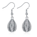 Yellow Gold Platinum Plated Earrings Drop Dangle Fish Hook Clasp L640