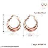 Rose Gold Latch Back Hoop Bali Earrings L125