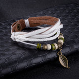 Leather Bracelet Butterfly 8 Inches 15MM Push button  L441