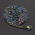 304 Stainless Steel Cable Chain Necklace Lobster Rose Gold Silve 18-26" 3mm A421