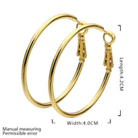 Yellow Gold French Back Hoop Earrings L109