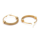 Stainless Steel Mesh Hoop Earrings Hypoallergenic Gold Z327
