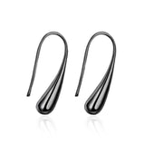 Silver Plated Threader Drop Dangle Hook Rose Yellow Gold Black Earrings L18