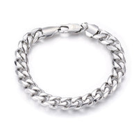 Stainless Steel Chain Bracelet Bayonet Gold 8-5/8inches(22cm) 10mm Z180