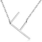 Stainless Steel Women's Unisex 18 Inch Necklace Pendant Letter Lobster Clasp S1