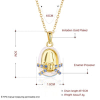 Yellow Gold Plated Necklace Pendant  AAA Zirconia  Lobster Clasp B178