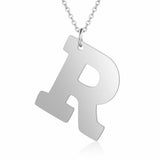 Stainless Steel Women's Unisex 18 Inch Necklace Pendant Letter Lobster Clasp S2