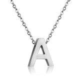 Stainless Steel Women's Unisex 18 Inch Necklace Pendant Letter Lobster Clasp S3