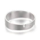 304 Stainless Steel Plain Band Rings Gold Silver Adjustable Size Z736