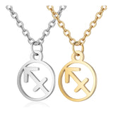 Stainless Steel Pendant Necklace Lobster Zodiac Sign Gold Silver 16.3" 2mm Z578