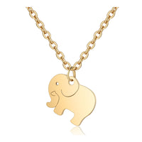 304 Stainless Steel Pendant Necklace Elephant Stainless Steel Color 16" 1mm A411