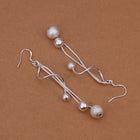 Sterling Silver Drop Dangle Chandelier Hook Earrings L11