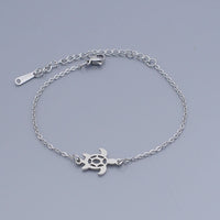 201 Stainless Steel Link Bracelet Lobster Turtle Silver Gold Adjustable P254