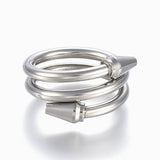 304 Stainless Steel Wide Band Finger Rings Size 6~9 Gold 16~19mm Z676