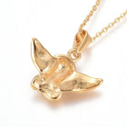 304 Stainless Steel Pendant Necklace Chain Lobster Angel Gold 17.5" 1.5mm  A252