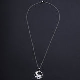 Stainless Steel Pendant Necklace Lobster Clasp Elephant Silver 17.71" 1.5mm P77