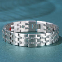 Stainless Steel Panther Chain Watch Bracelet Watch Clasp Silver Color 9" A140