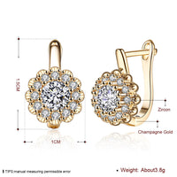 Platinum Plated Earrings  Hoop Huggies AAA Zirconia Latch Back Clasp L582