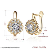 Platinum Plated Earrings  Hoop Huggies AAA Zirconia Latch Back Clasp L582