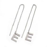 Stainless Steel Stud Earrings Earrings Ear Threads Alphabet Initial Letter Z314