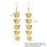 Dangle Earrings Pendant Stainless Steel Earring Hooks Butterfly Gold Silver Z301