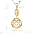Yellow Gold Plated Necklace Pendant 19 Inches 1MM Lobster Clasp B304