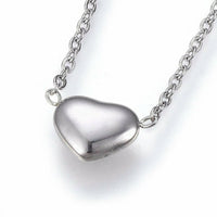 Stainless Steel Set Pendant Necklace Earring Bracelet Heart Gold Silver 17" P679