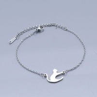 Stainless Steel Kitten Bracelet Lobster Cat Silhouette Silver Ajustable Z208